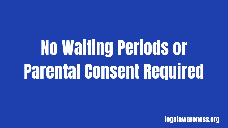 No Waiting Periods or Parental Consent Required