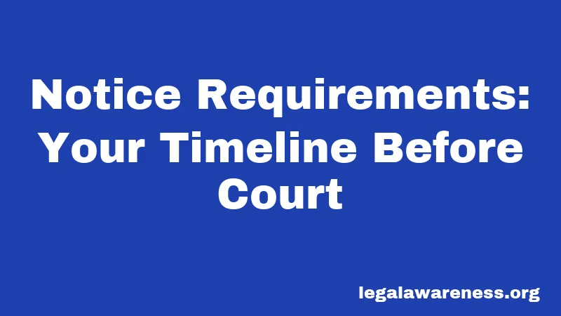 Notice Requirements: Your Timeline Before Court