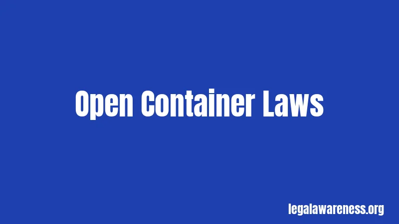 Open Container Laws
