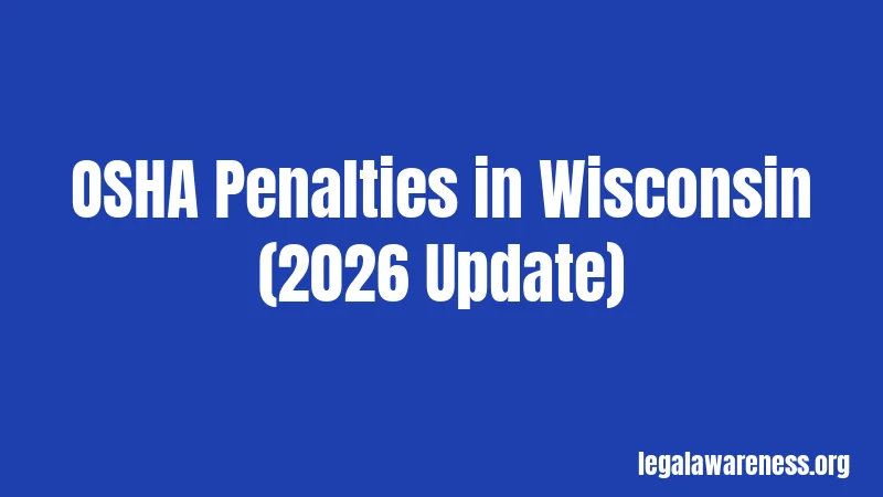 OSHA Penalties in Wisconsin (2026 Update)