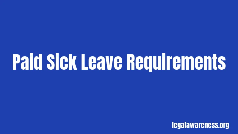 Paid Sick Leave Requirements