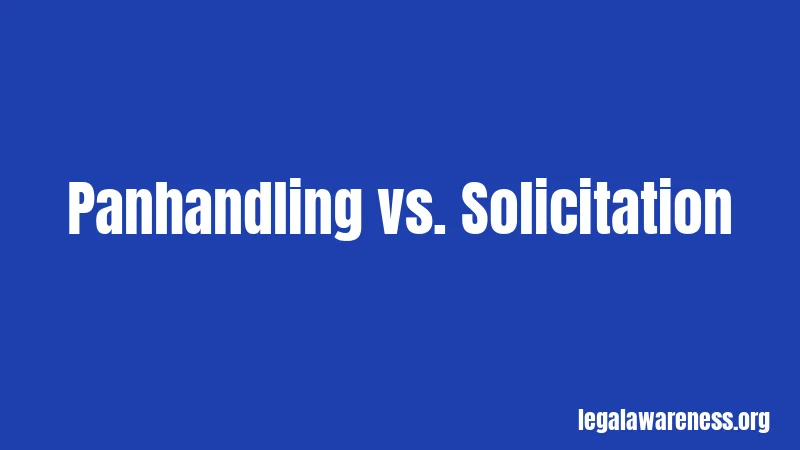 Panhandling vs. Solicitation
