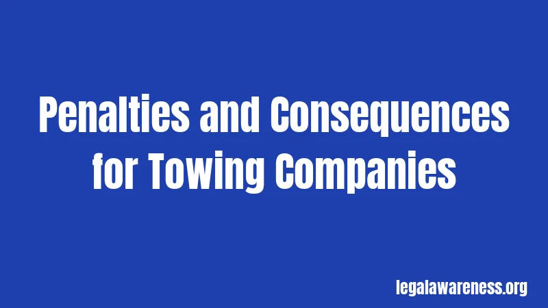 Penalties and Consequences for Towing Companies