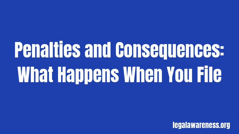 Penalties and Consequences: What Happens When You File
