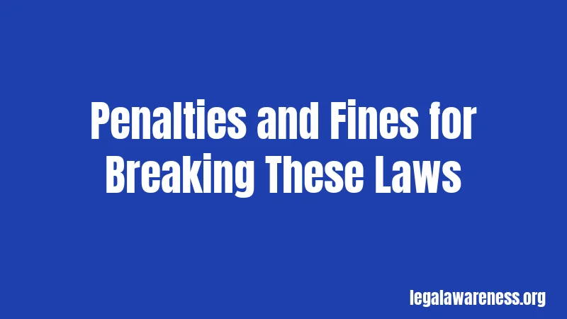 Penalties and Fines for Breaking These Laws