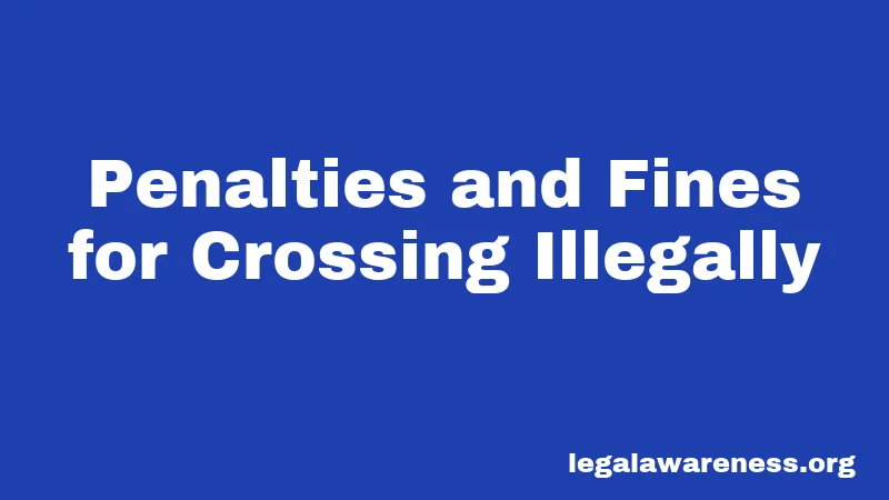 Penalties and Fines for Crossing Illegally