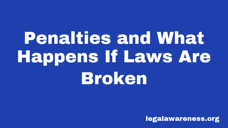 Penalties and What Happens If Laws Are Broken