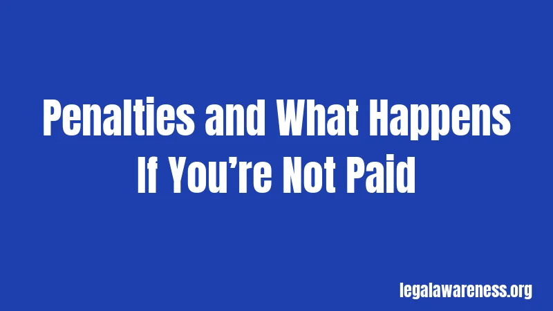 Penalties and What Happens If You’re Not Paid