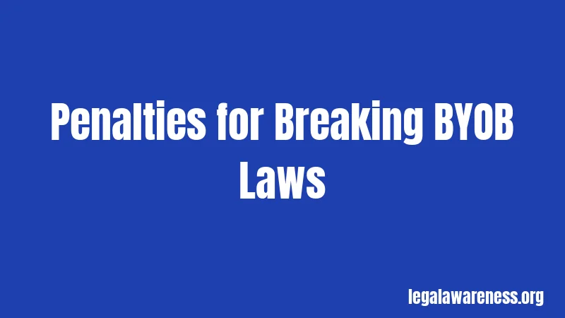 Penalties for Breaking BYOB Laws