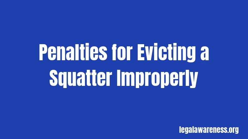 Penalties for Evicting a Squatter Improperly