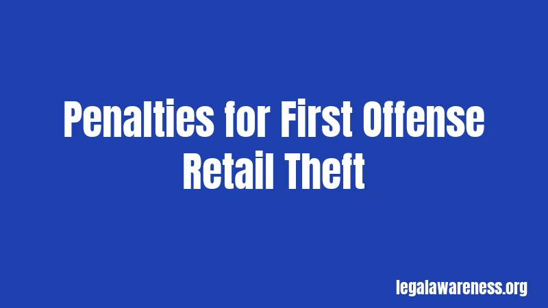 Penalties for First Offense Retail Theft