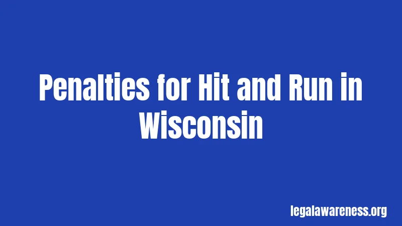 Penalties for Hit and Run in Wisconsin