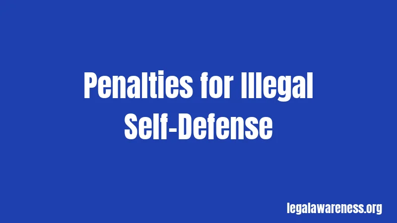 Penalties for Illegal Self-Defense