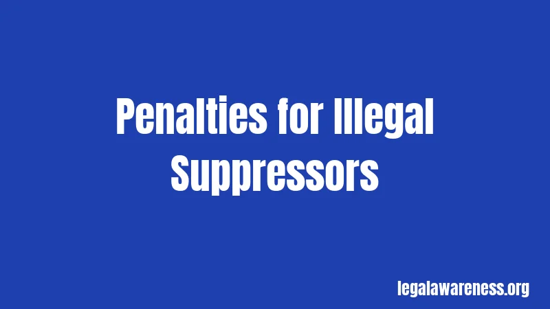 Penalties for Illegal Suppressors