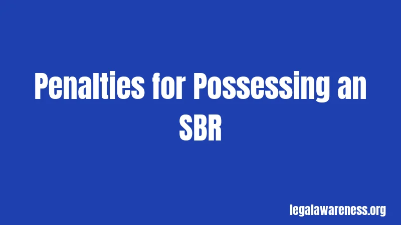 Penalties for Possessing an SBR