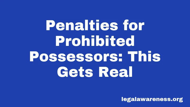 Penalties for Prohibited Possessors: This Gets Real