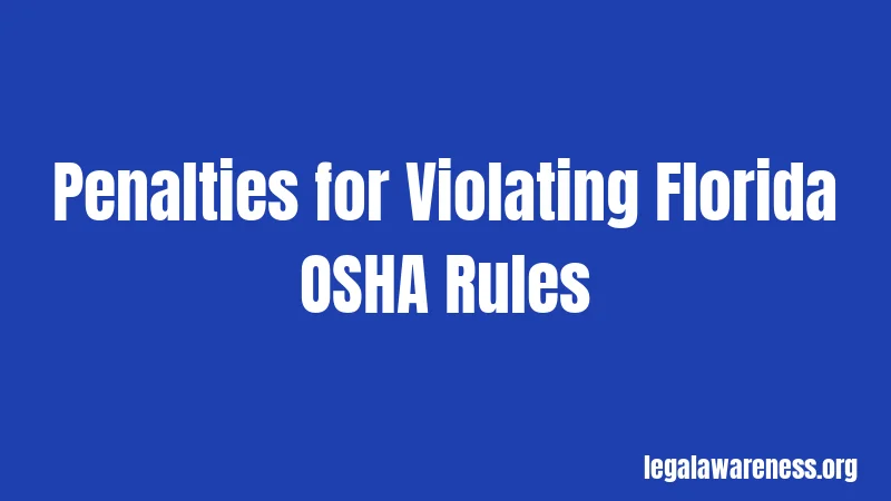 Penalties for Violating Florida OSHA Rules