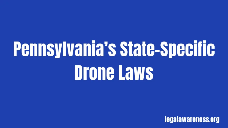 Pennsylvania’s State-Specific Drone Laws