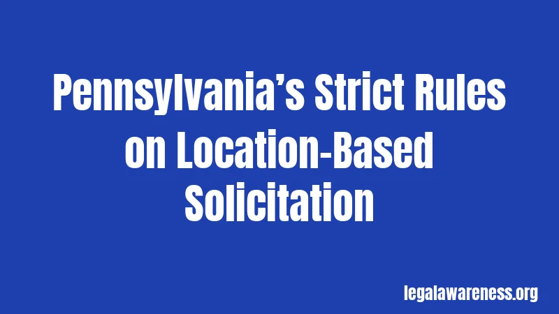Pennsylvania’s Strict Rules on Location-Based Solicitation
