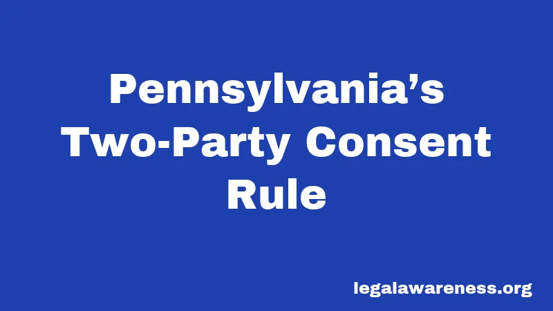 Pennsylvania’s Two-Party Consent Rule