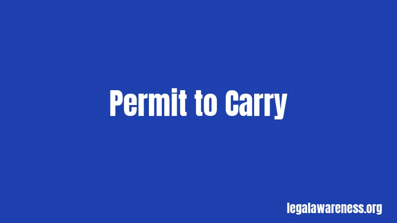 Permit to Carry
