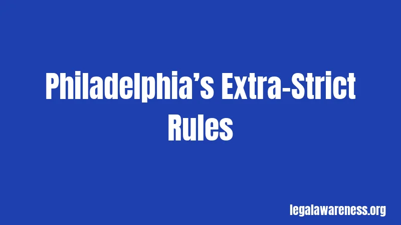 Philadelphia’s Extra-Strict Rules