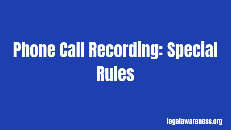 Phone Call Recording: Special Rules