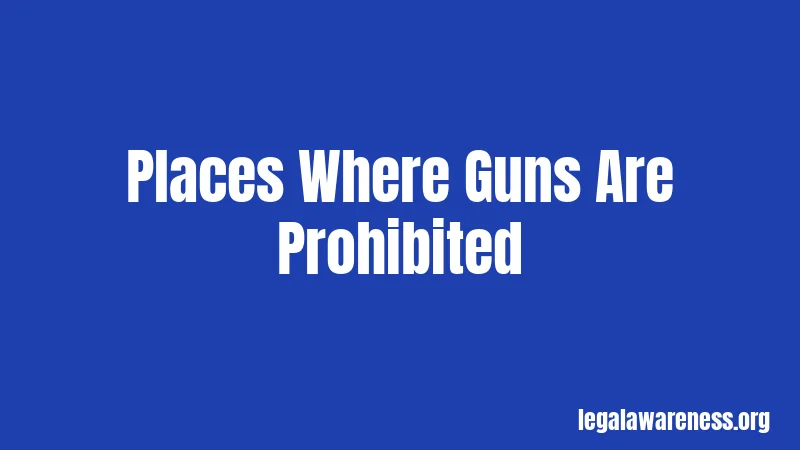 Places Where Guns Are Prohibited