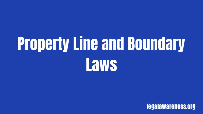 Property Line and Boundary Laws
