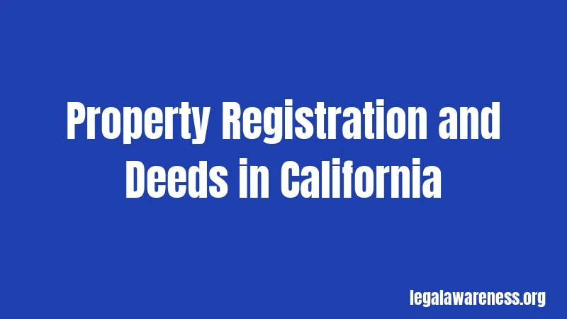 Property Registration and Deeds in California