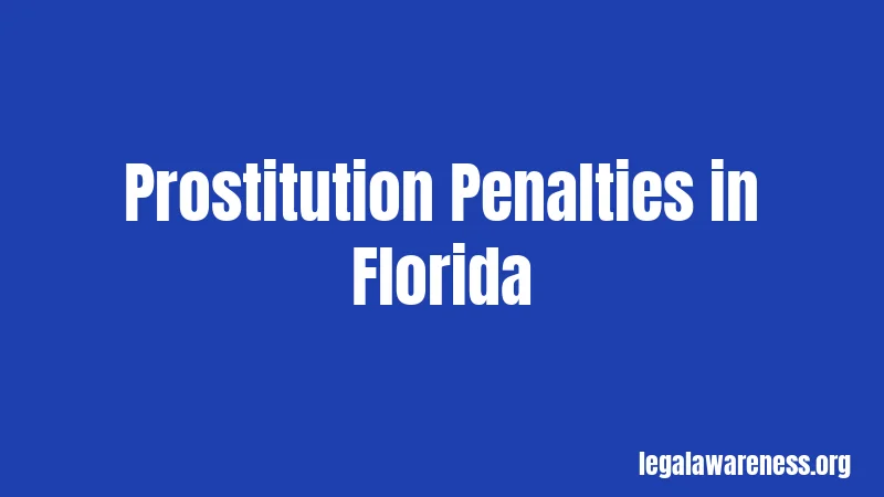 Prostitution Penalties in Florida