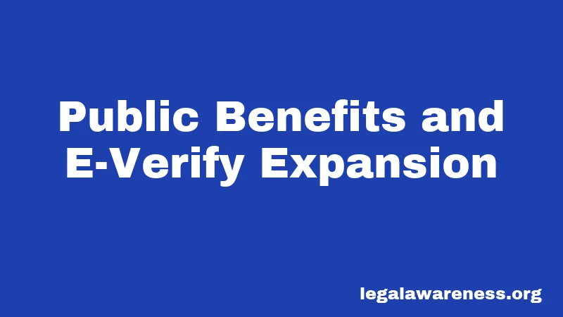 Public Benefits and E-Verify Expansion