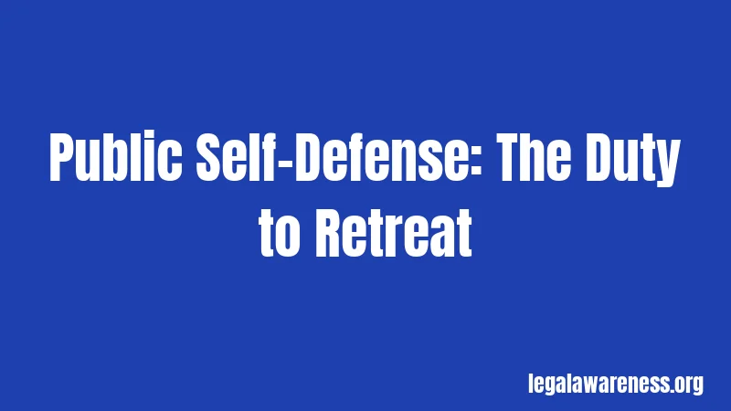 Public Self-Defense: The Duty to Retreat