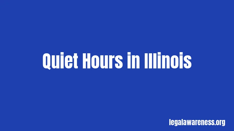 Illinois Noise Laws (2026): Your Complete Guide to What's Legal and What's Not 2 Quiet Hours in Illinois