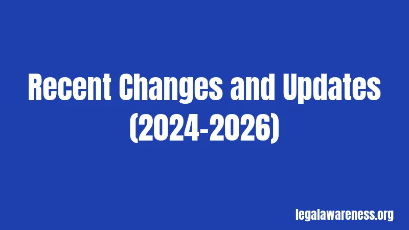 Recent Changes and Updates (2024-2026)