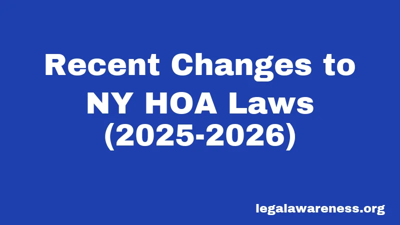 Recent Changes to NY HOA Laws (2025-2026)