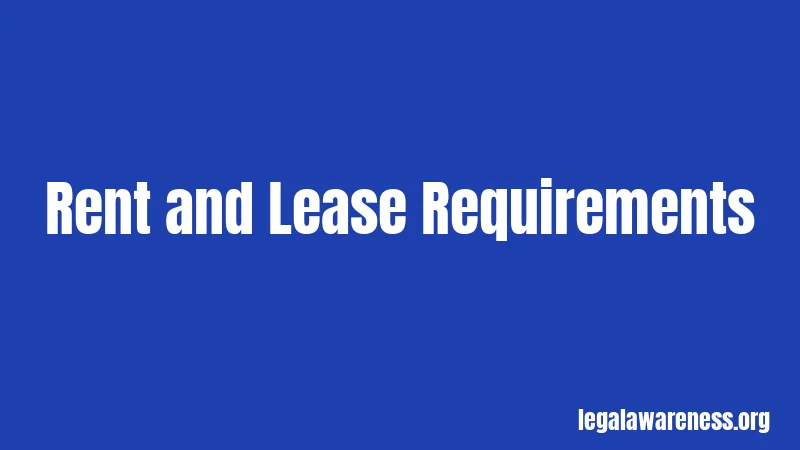 Rent and Lease Requirements