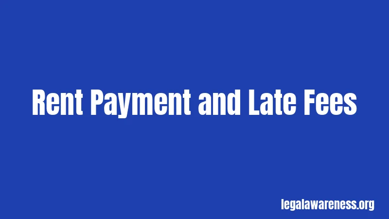 Rent Payment and Late Fees