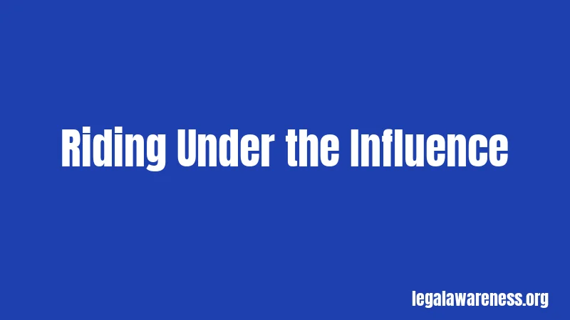 Riding Under the Influence