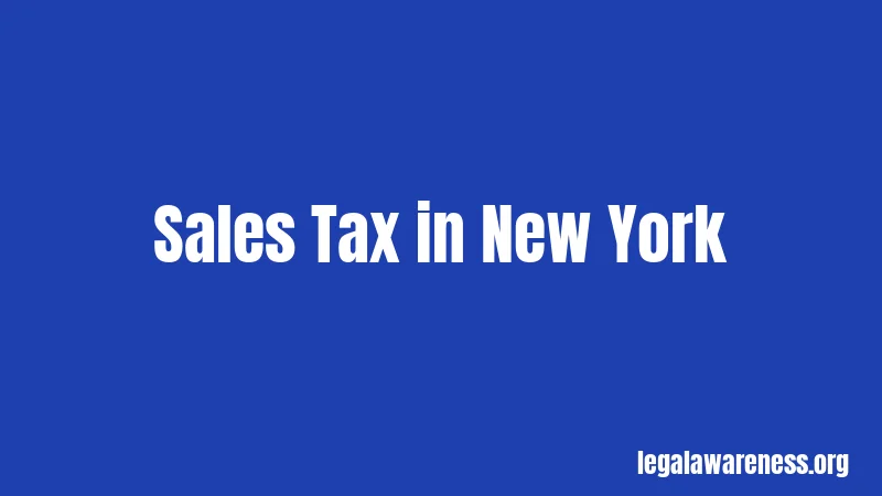 Sales Tax in New York
