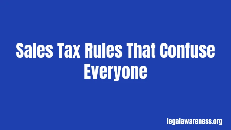 Sales Tax Rules That Confuse Everyone