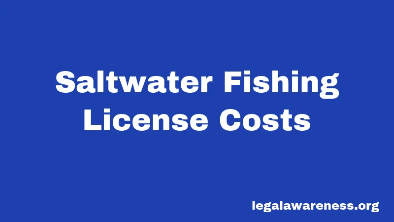 Saltwater Fishing License Costs