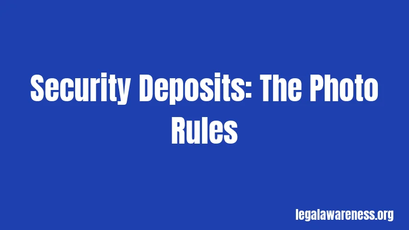 Security Deposits: The Photo Rules