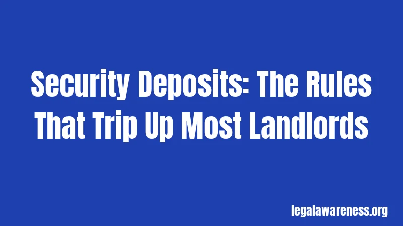 Security Deposits: The Rules That Trip Up Most Landlords