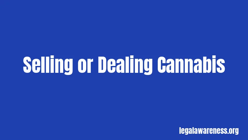 Selling or Dealing Cannabis