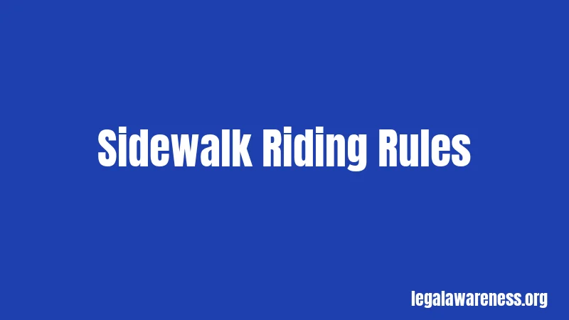 Sidewalk Riding Rules