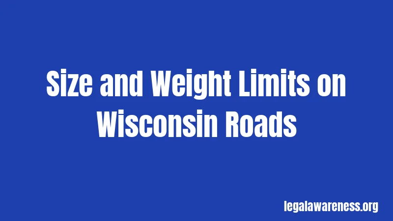 Size and Weight Limits on Wisconsin Roads