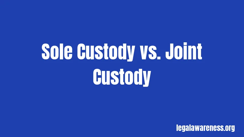 Sole Custody vs. Joint Custody