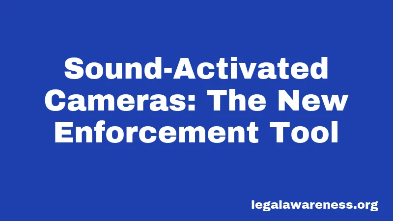 Sound-Activated Cameras: The New Enforcement Tool