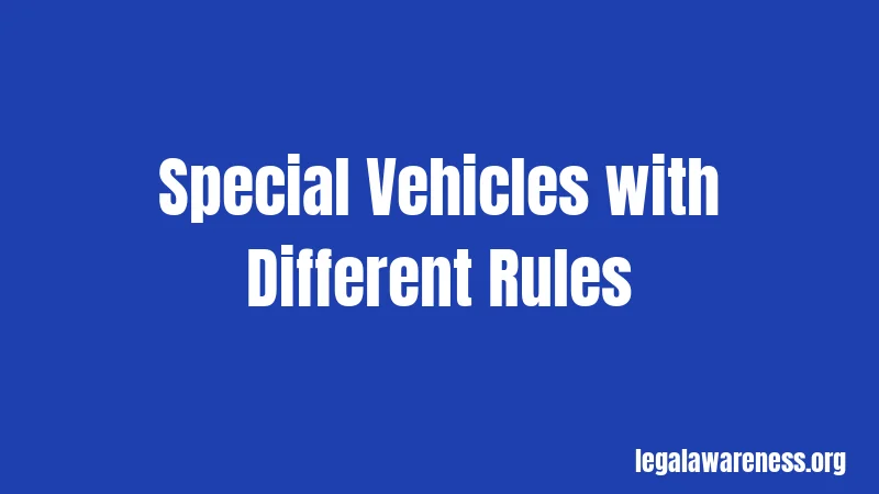 Special Vehicles with Different Rules